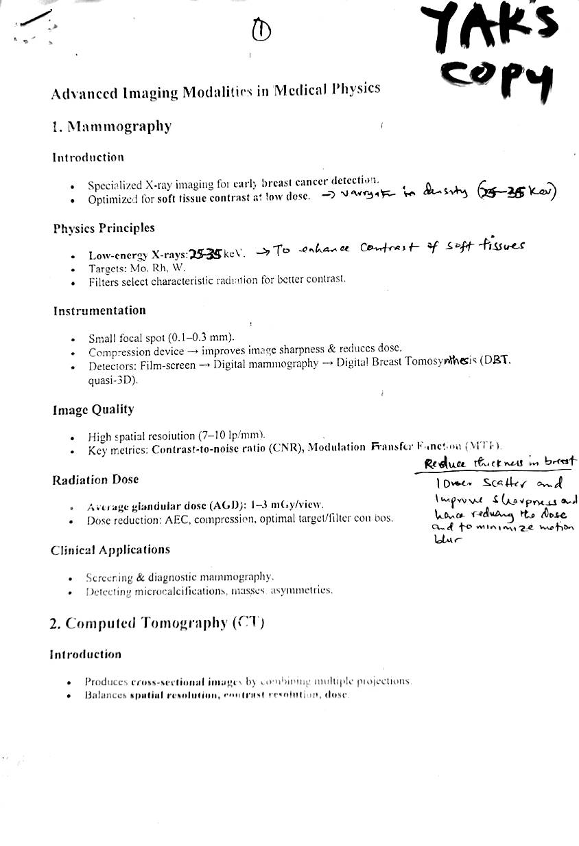 PHYSICS OF DIADNOSTIC AND INTERVENTIONAL RADIOLOGY
